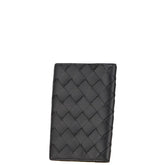 ボッテガヴェネタ イントレチャート パスポートケース ブラック レザー メンズ BOTTEGAVENETA 【中古】
